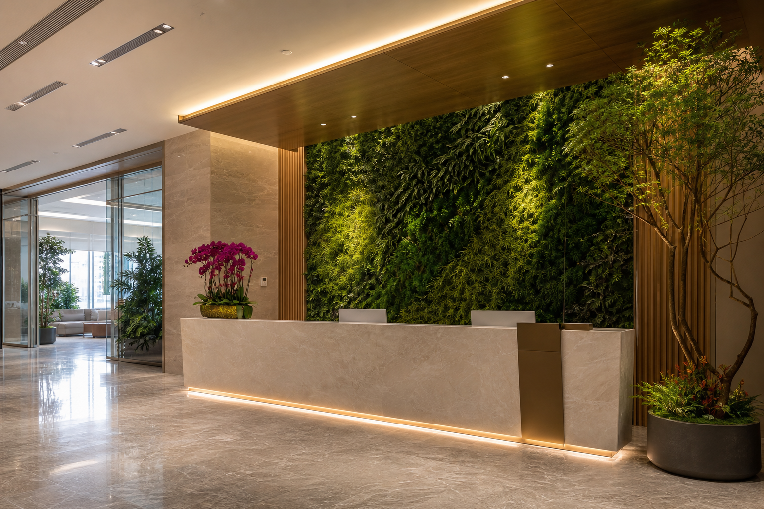 前台绿植展示