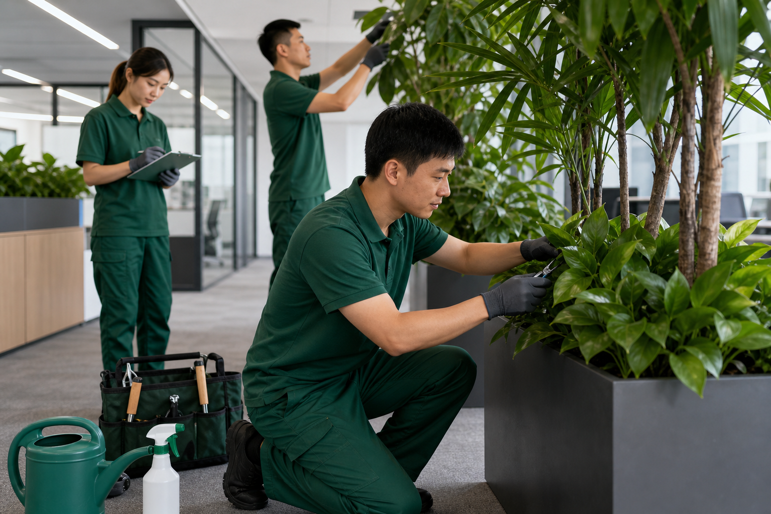 办公室绿植养护团队