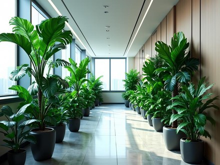 走廊绿植组合